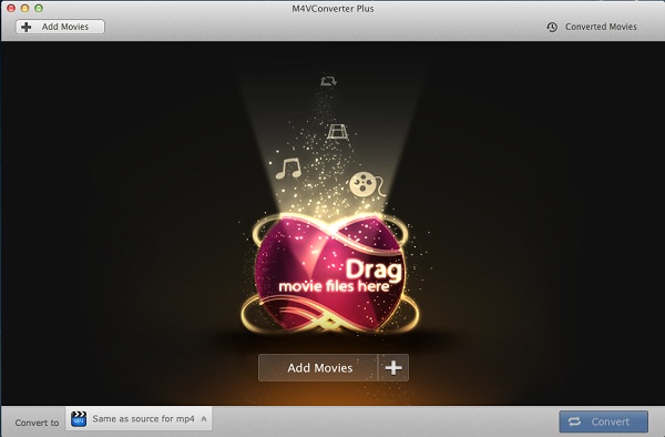 Interface of iTunes M4V Converter