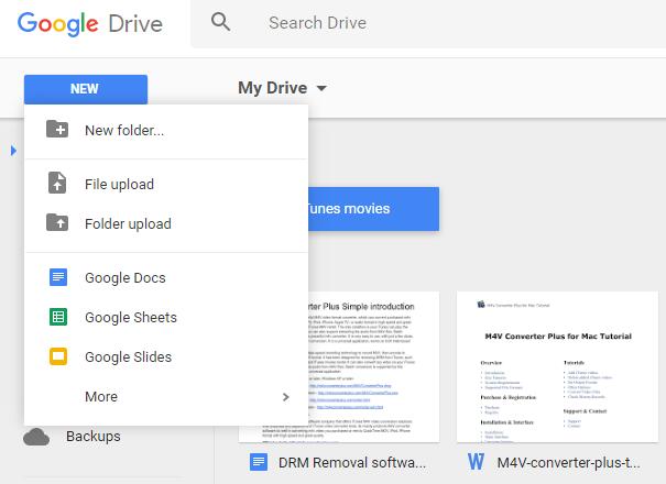 Transfer iTunes files to your Google Drive