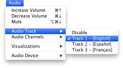 Set audiotracks for VLC