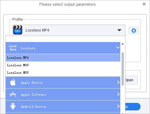 Select a proper output format for iPhone 8